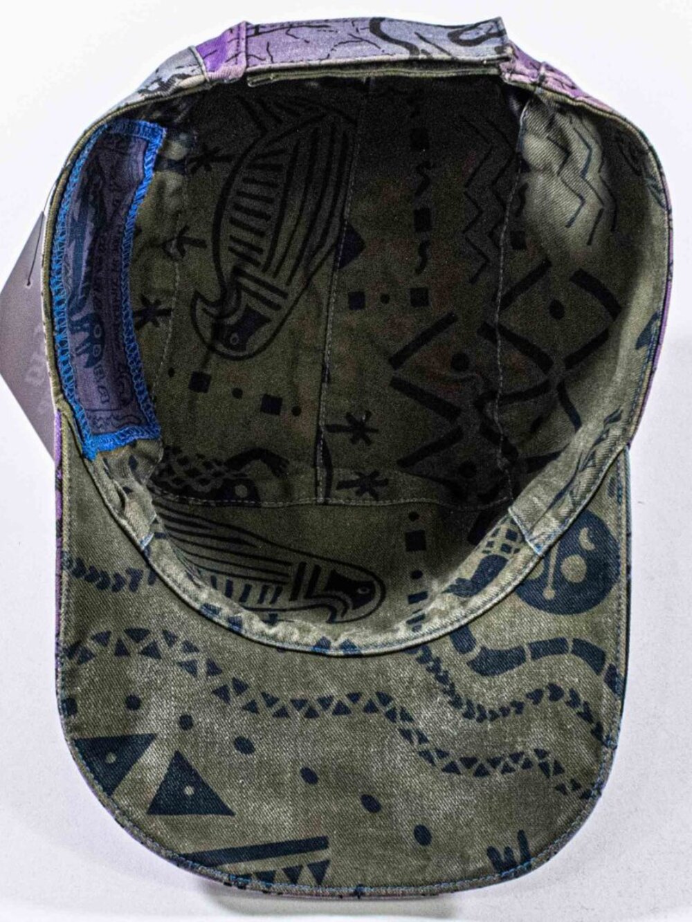 Vintage 90s Zimbabalooba Reversible 5 Panel Hat AOP Surf Skate Rave Print - Picture 9 of 16